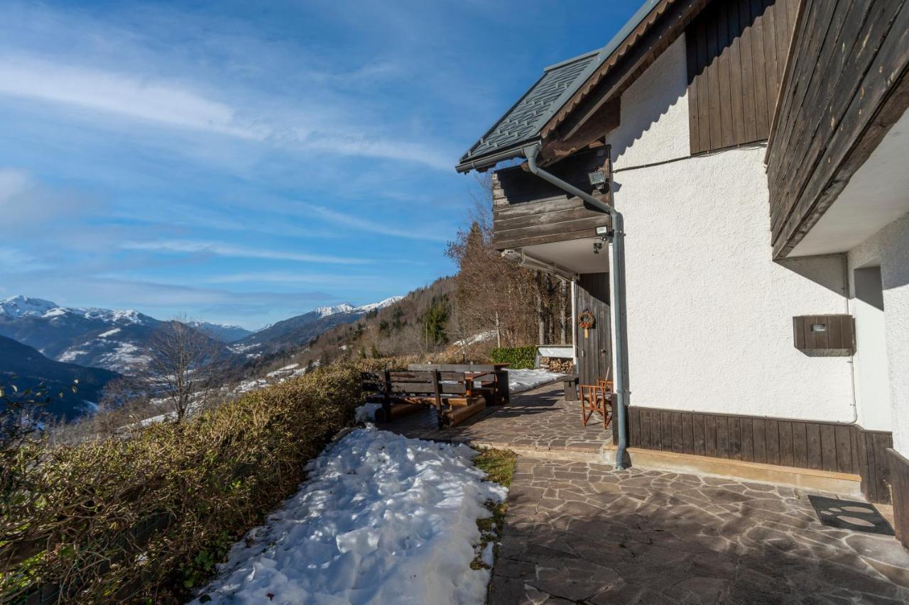 Villa Panoramic House Carnia - Mountain View Apt With Parking And Terraces Ligosullo Exterior foto